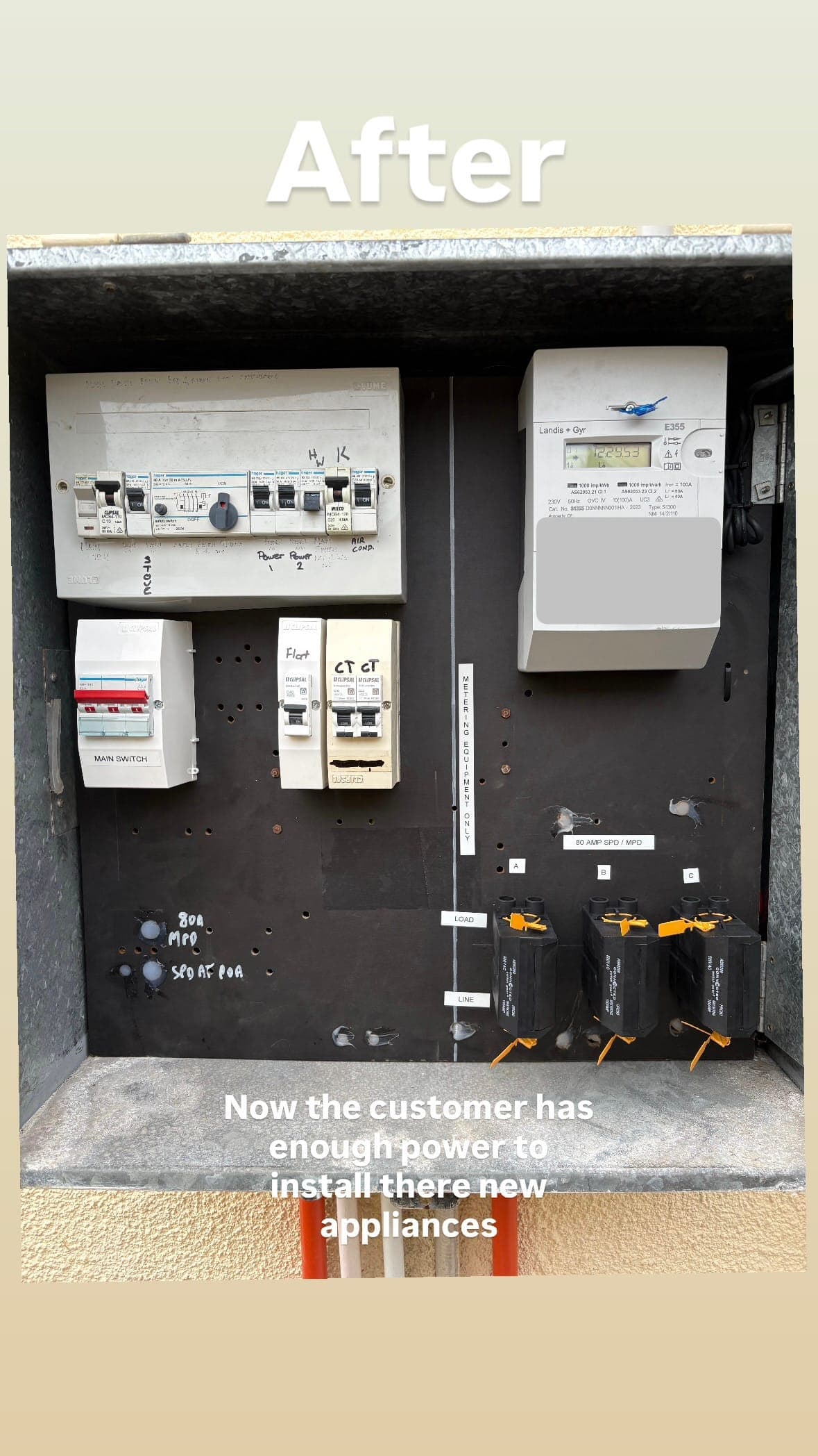 Modern switchboard upgrade with RCBO breakers, neat labelling and surge protection
